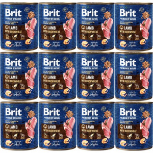 Brit Premium By Nature Lamb&BUCKWHEAT 12x800g