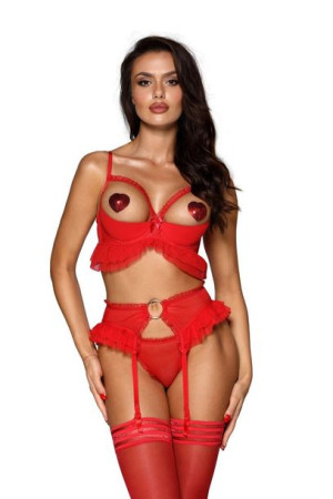axami pas do pończoch model v-9972 golden dream red