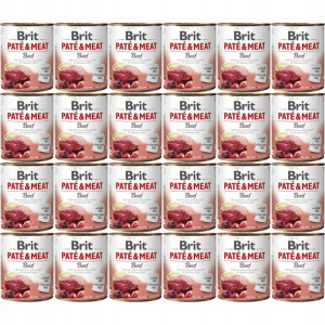Karma BRIT PATÉ & MEAT z wołowiną 24x800g