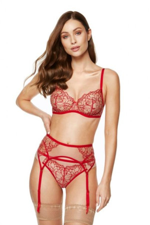 gorteks pas do pończoch model mistress ppw red