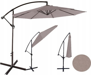 Parasol Ogrodowy Składany na Wysięgniku Duży 300cm Brąz Fango