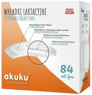 Wkładki Laktacyjne Akuku Chłonne Przylepne 84szt