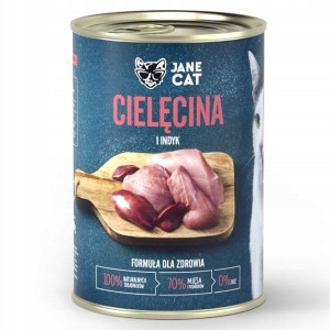 Jane Cat Cielęcina i indyk 400 g