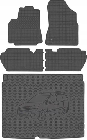 Berlingo II Minivan 5os 2008-2018 Dywaniki z matą