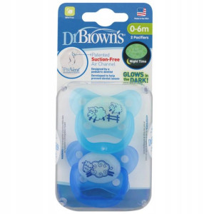 Dr. Brown's Smoczek ŚWIECĄCY 0-6 msc PREVENT BOY