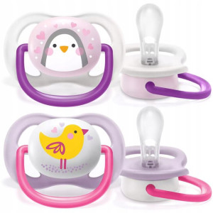 Smoczek Uspokajający AVENT Ultra Air 0-6m GIRL