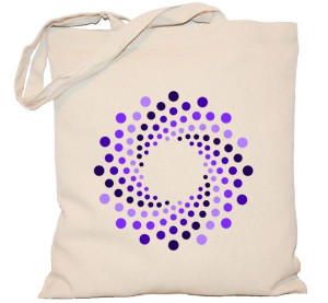 Torba płócienna 240g MANDALA Fioletowa Mandala