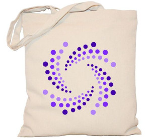 Torba płócienna 240g MANDALA Fioletowa Mandala Wiatrak