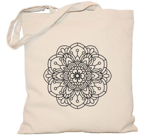 Torba płócienna 240g MANDALA z mandalą