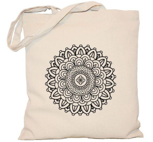 Torba płócienna 240g MANDALA z mandalą