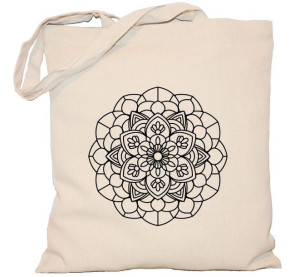 Torba płócienna 240g MANDALA z mandalą