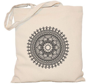 Torba płócienna 240g MANDALA z mandalą