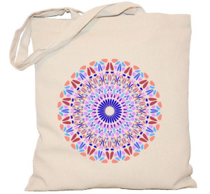 Torba płócienna 240g MANDALA z kolorową mandalą