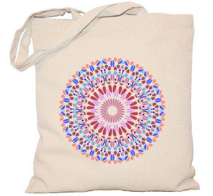 Torba płócienna 240g MANDALA z kolorową mandalą
