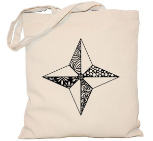 Torba płócienna 240g MANDALA z gwiazda mandala