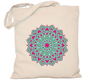 Torba płócienna 240g MANDALA kolorowa mandala