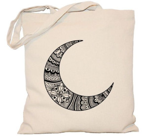 Torba płócienna 240g MANDALA mandala księżyc