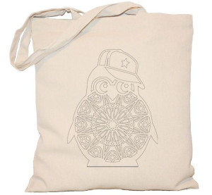 Torba płócienna 240g MANDALA mandala pingwin