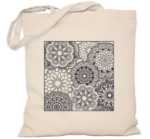 Torba płócienna 240g MANDALA doodle mandale do pokolorowania