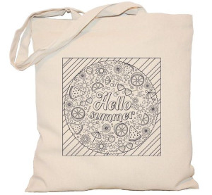 Torba płócienna 240g MANDALA doodle mandala lato do pokolorowania