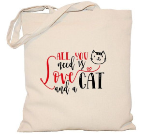 Need Is Love And A Cat Torba PŁÓCIENNA 240G