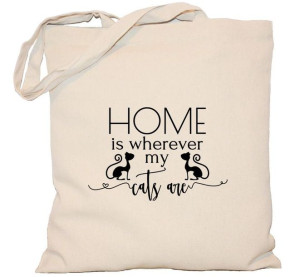 Torba PŁÓCIENNA 240G Home Is Wherever My Cats Are