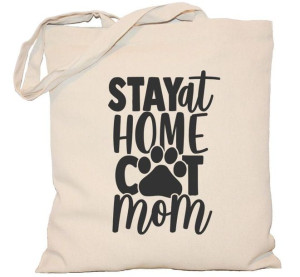 Torba PŁÓCIENNA 240G z kotem Stay At Home Cat Mom