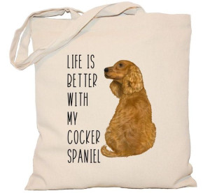 Torba PŁÓCIENNA 240G z psem Cocker Spaniel