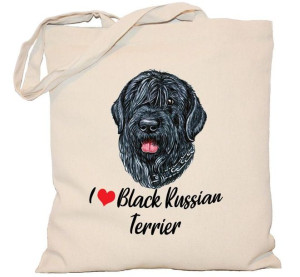 Torba PŁÓCIENNA 240G z psem Black Russian Terrier