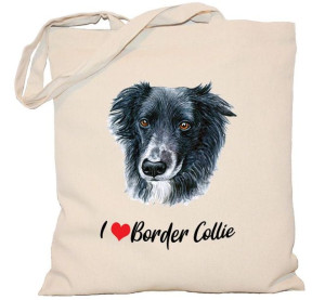 Torba PŁÓCIENNA 240G z psem Border Collie