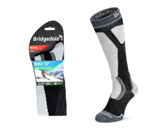 Skarpety Bridgedale SKI EASY ON END blk/lt grey M