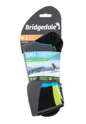 Skarpety Bridgedale SKI MNT JUNIOR grey/grn M