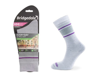 Skarpety Bridgedale EVERYDAY UL END LD grey/prp L