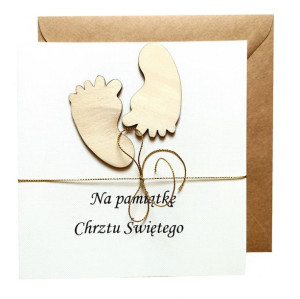 Kartka okolicznościowa Chrzest Święty - STÓPKI