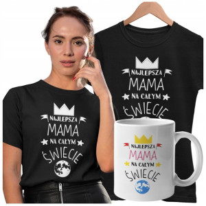 Koszulka Dla Mamy Najlepsza Mama Na Świecie +kubek