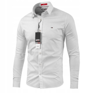 Koszula Tommy Jeans Hilfiger Męska Biała XXL