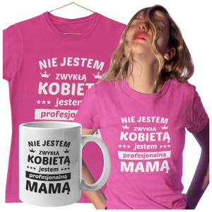Koszulka Dla Mamy Napis Profesjonalna Mama + Kubek