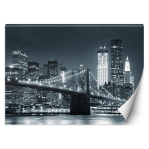 fototapeta, nowy jork most brookliński czarno-biały - 450x315