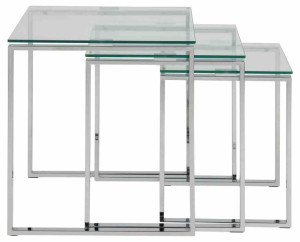 Nesttable/act/rita/glass+chrome/n3-50