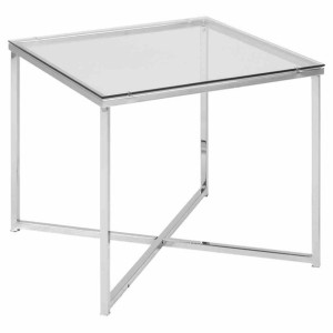 Table/side/act/flosy/chrome+clear/45x50x50