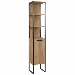 Bathroom/cabinet/hom/cossa/oak+black/185x35x33