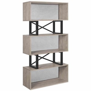 Bookcase/grey/black/x/80x30x149cm