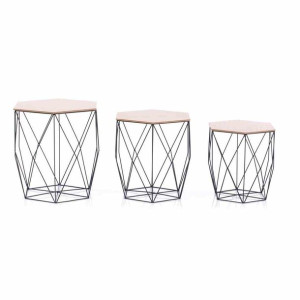 Table/hom/asteria/black/set/3pcs