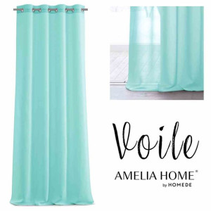 Scurt/ah/voile/eyelets/turquoise/140x270
