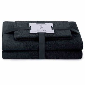 Towel/ah/flos/black/set30x50+50x90+70x130