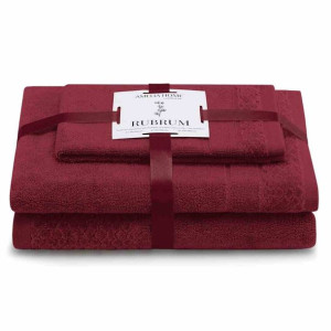 Towel/ah/rubrum/d.red/set30x50+50x90+70x130