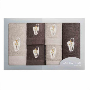 Towel/ah/calmo/bei+br/set30x50/2+50x100/2+70x140/2