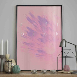 Poster/explosion/softpink/50x70