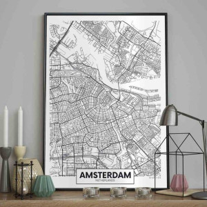 Poster/map/amsterdam/70x100