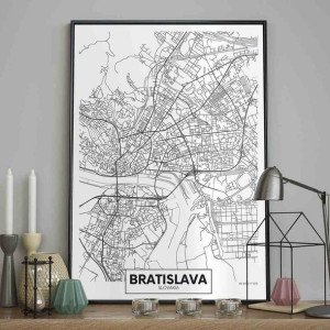 Poster/map/bratislava/50x70